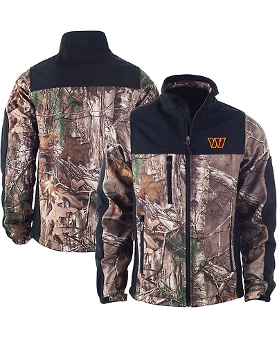 Dunbrooke Men's Realtree Camo Washington Commanders Hunter Softshell Full-Zip Jacket