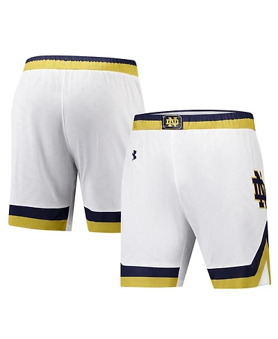 Under Armour Men's White Notre Dame Fighting Irish Replica Basketball Shorts