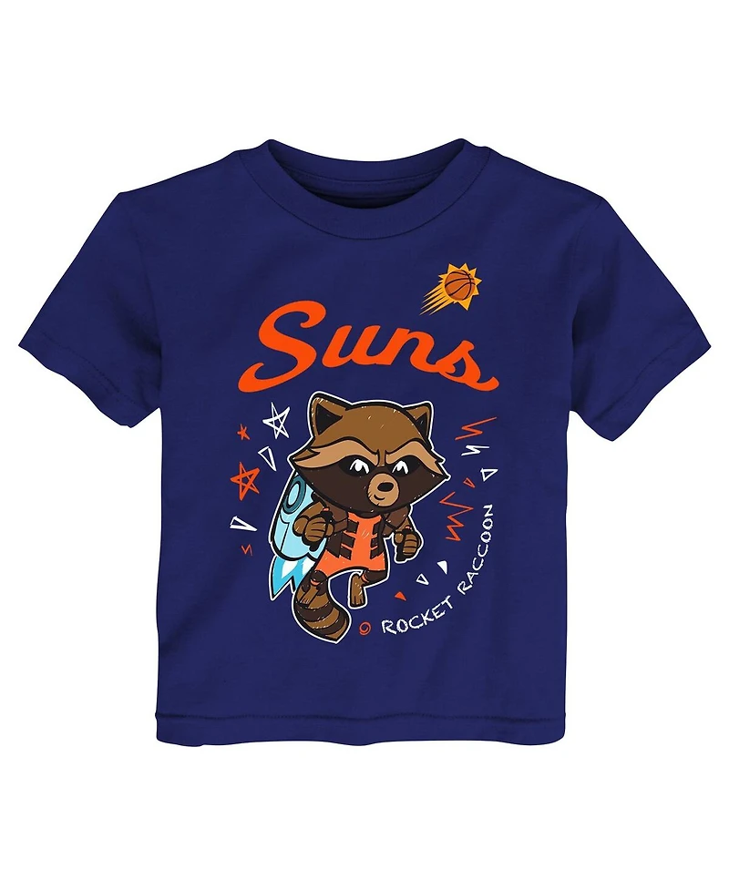 Outerstuff Toddler 2-Piece Heather Gray Phoenix Suns Guardians Of The Galaxy T-Shirt Set