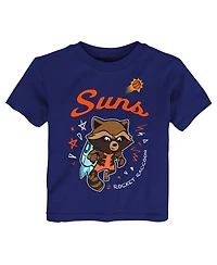 Outerstuff Toddler 2-Piece Heather Gray Phoenix Suns Guardians Of The Galaxy T-Shirt Set