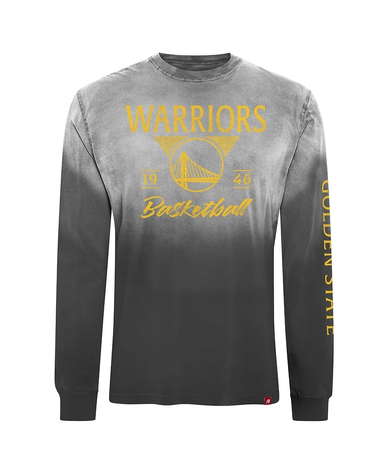 Sportiqe Men's and Women's Black Golden State Warriors Mohave Sun-Dipped Long Sleeve T-Shirt