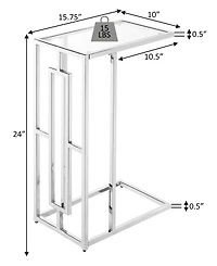 Convenience Concepts Town Square Chrome C End Table