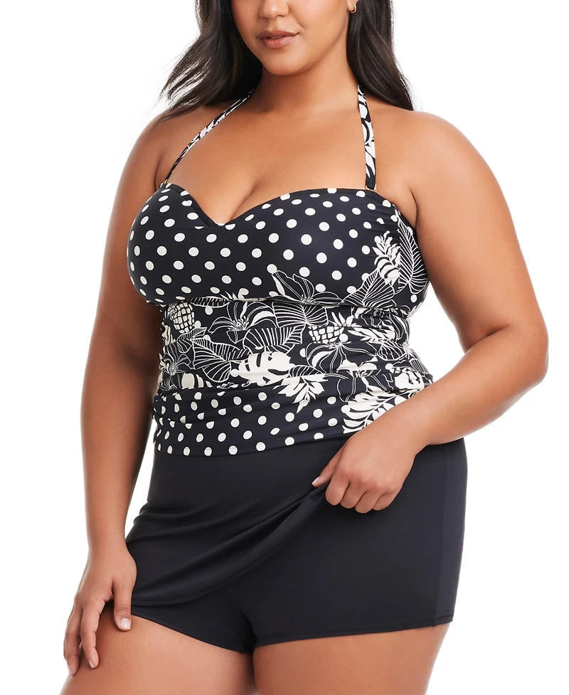 Bleu by Rod Beattie Plus Ring Me Up Skirted Swim Boy Shorts
