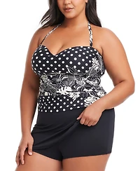 Bleu by Rod Beattie Plus Ring Me Up Skirted Swim Boy Shorts