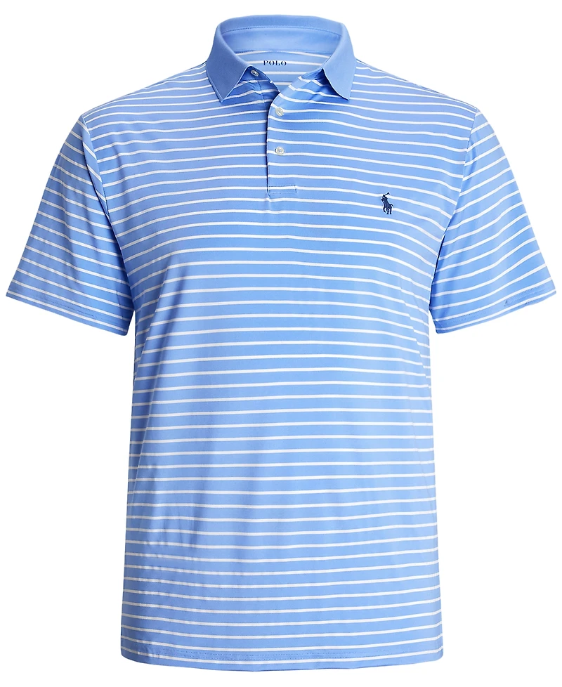 Polo Ralph Lauren Men's Big & Tall Airflow Stretch Striped Performance Polo Shirt
