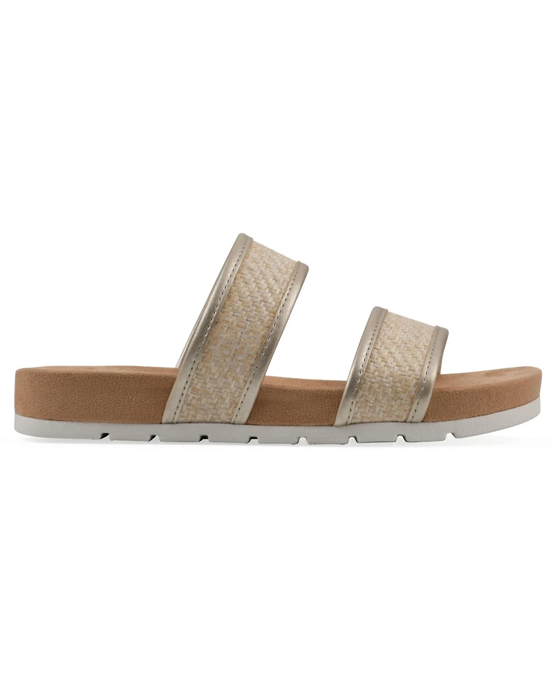 Cliffs by White Mountain Women's Tropical Slide Slip-On Sandals