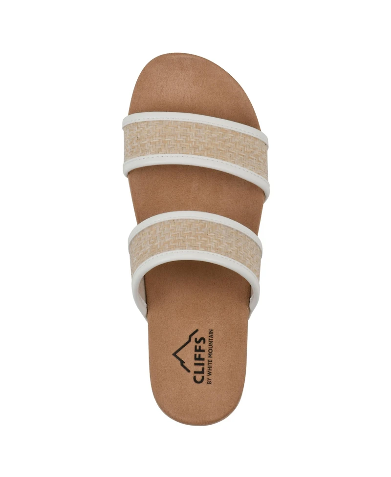 Cliffs by White Mountain Women's Tropical Slide Slip-On Sandals