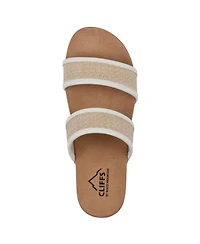 Cliffs by White Mountain Women's Tropical Slide Slip-On Sandals