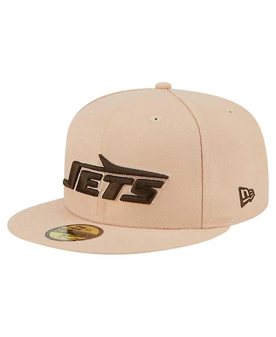 New Era Men's Tan New York Jets Candied Pecan 59FIFTY Fitted Hat
