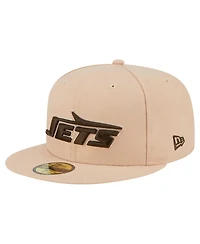 New Era Men's Tan New York Jets Candied Pecan 59FIFTY Fitted Hat