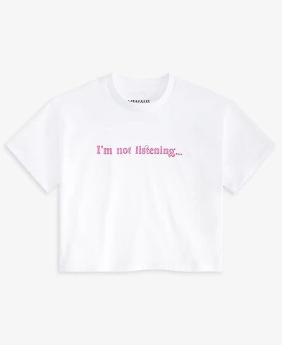 With Jules Big Girls Not Listening Graphic Cotton T-Shirt