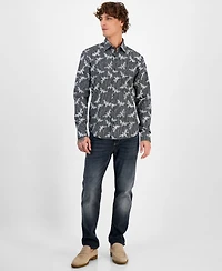 Hugo by Boss Men's Ermo Butterfly Patterned Shirt