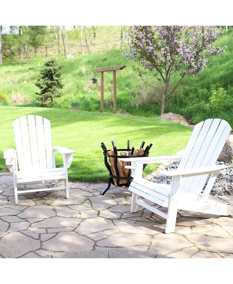 Outdoor Lake Style Adirondack Chair with Cup Holder