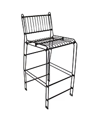 Indoor/Outdoor Furniture Steel Wire Bar-Height Dining Chair