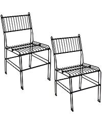 Indoor/Outdoor Furniture Steel Wire Dining Chair - Black