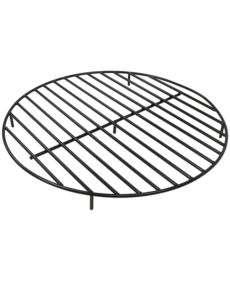 Outdoor Heavy-Duty Steel with High-Temperature Finish Round Fire Pit Firewood Log Grate