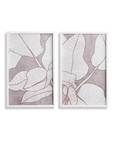 Palm Leaf Prints Set of 2