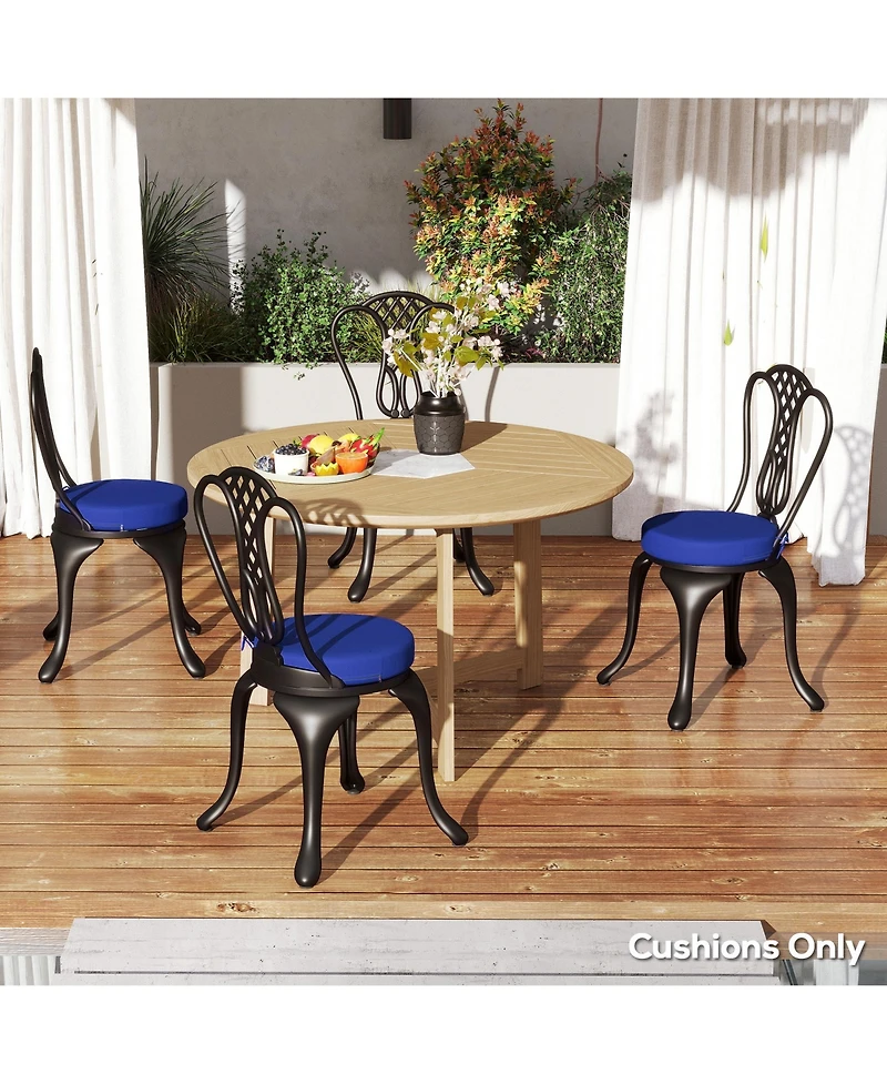 Outsunny Outdoor Chair Cushions Set of 4 Round Seat