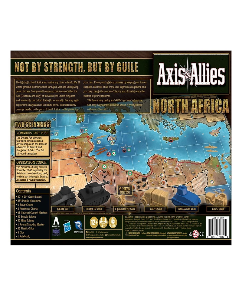 Renegade Game Studios Axis&Allies North Africa Strategy Board Game