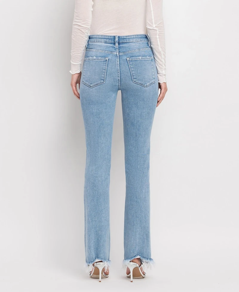 Flying Monkey Women's High Rise Mini Bootcut Jeans