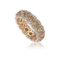 Suzy Levian Sterling Silver Cubic Zirconia French Filigree Eternity Band