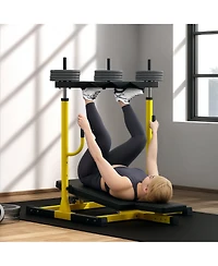 Soozier Leg Press Machine with Adjustable Leg, Back, Head Positions