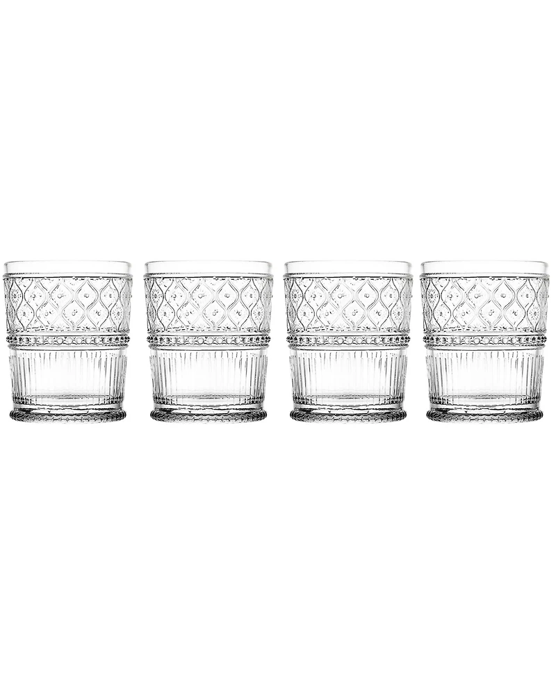 Godinger Claro Double Old-Fashioned Glasses, Set of 4