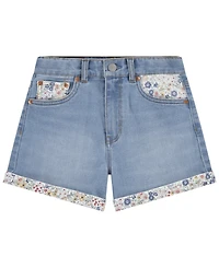 Levi's Big Girls Print Block Mom Shorts