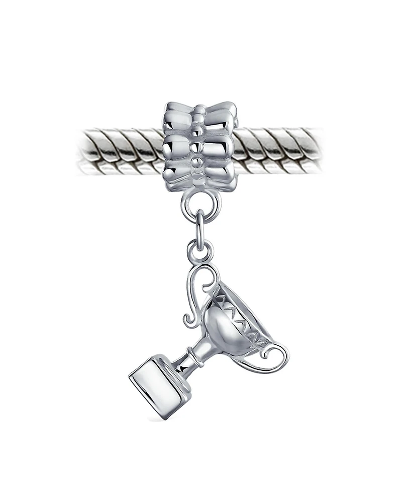 Bling Jewelry Sports Champion Trophy Dangle Charm Bead Sterling Silver European Bracelet