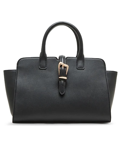 Anne Klein Sculpted Buckle Medium Satchel Bag