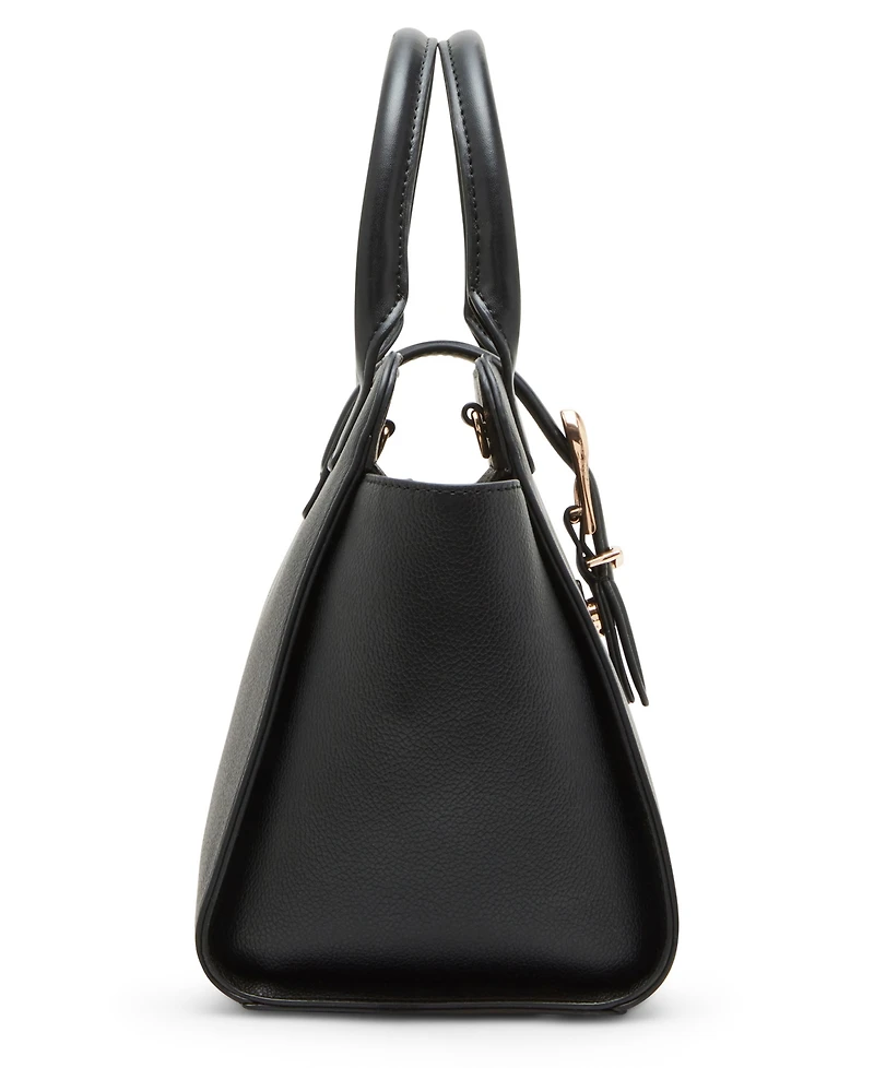 Anne Klein Sculpted Buckle Medium Satchel Bag