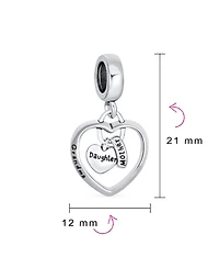 Bling Jewelry Bff Trio Hearts Dangle Charm Bead Grandma Sterling Silver European Bracelet
