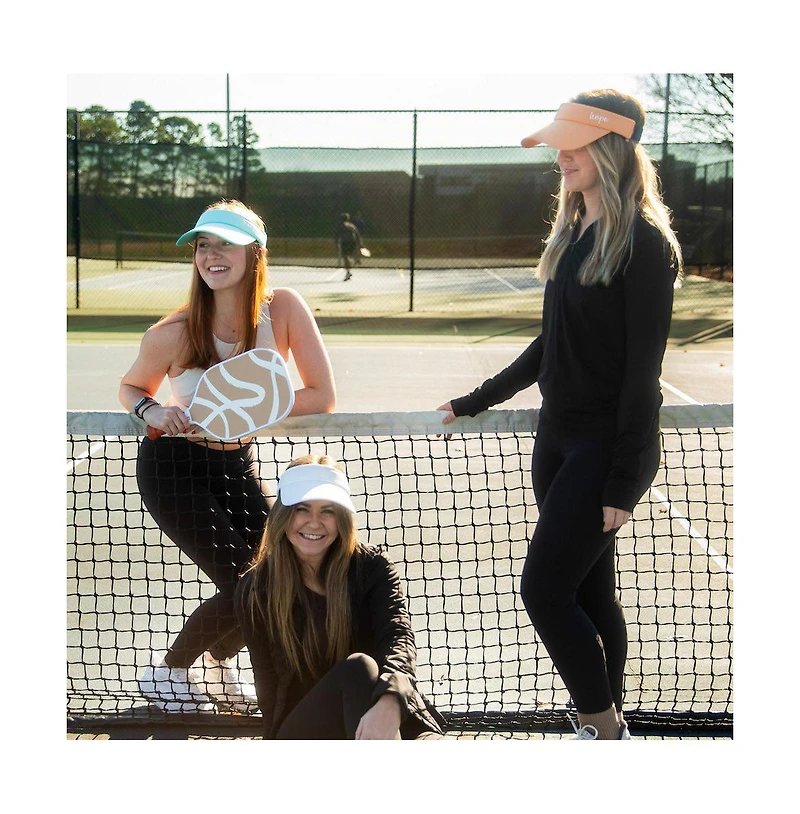 Women's Adjustable Band Sport Visor - Light Orange