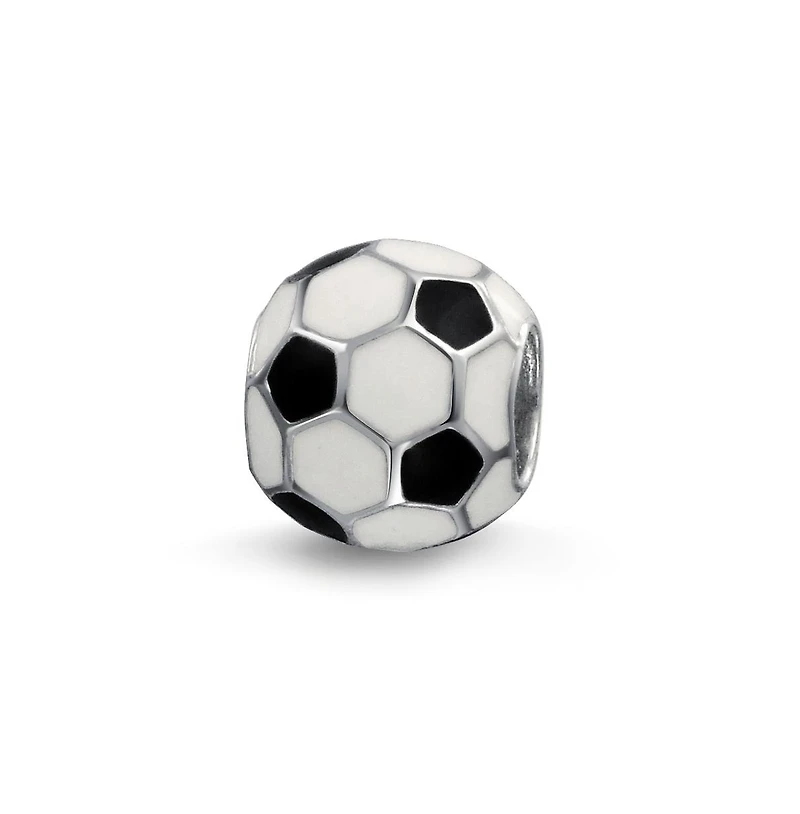 Bling Jewelry Player Sports Soccer Mom Charm Bead Sterling Silver European Bracelet
