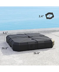 Outsunny Offset Umbrella Base, /Water Filled Sd,