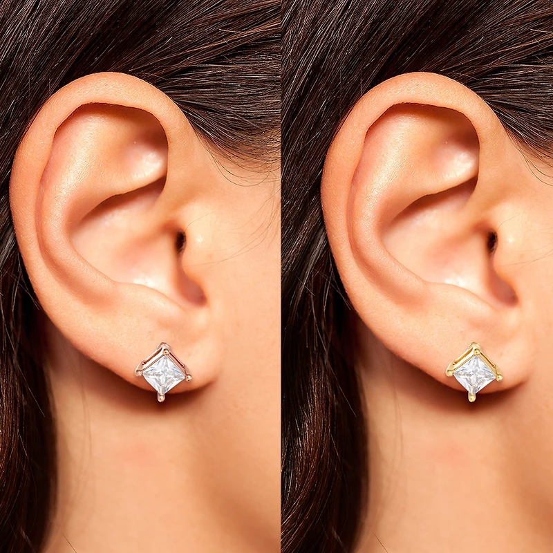Jessica Simpson Square-Cut Crystal Stud Earrings Set
