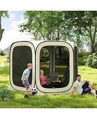 11ft Pop Up Screen Tent, UPF50+ Camping Gazebo w/ Carry Bag,