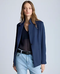 Kenneth Cole Women's Athletic Stretch One-Button Blazer