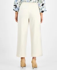 Ak Anne Klein Petite Tie-Waist Wide-Leg Cropped Pants