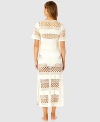Ibiza Anne Cole Women's Long Maxi Crochet Cover-Up