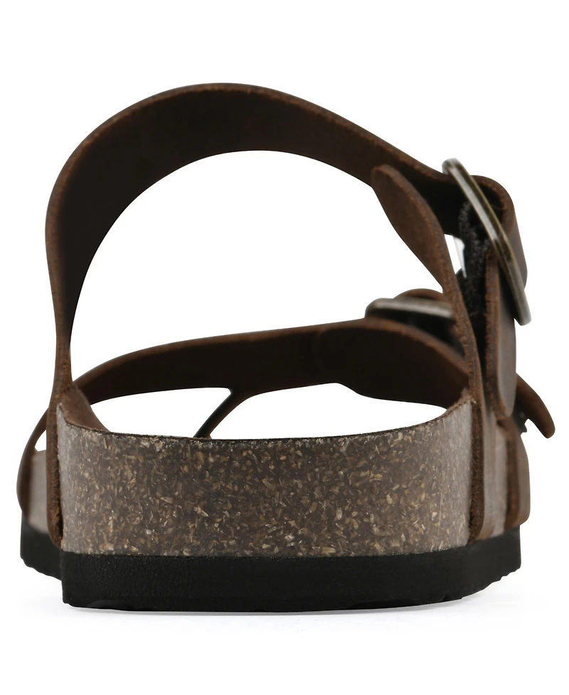 White Mountain Women's Grams Round Toe Flat Sandals