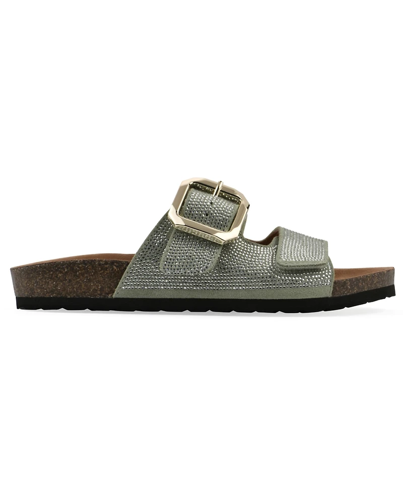 White Mountain Women's Granitas Round Toe Flat Sandals
