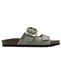 White Mountain Women's Granitas Round Toe Flat Sandals