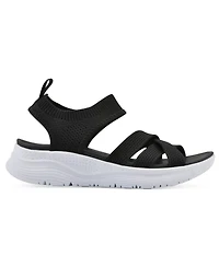 White Mountain Women's Charry Round Toe Flat Sandals
