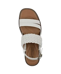 White Mountain Women's Macaroni Round Toe Flat Sandals