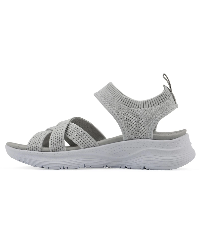 White Mountain Women's Charry Round Toe Flat Sandals