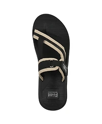 White Mountain Women's Basket Round Toe Flat Sandals
