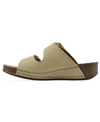 White Mountain Women's Fearful Slip-On Wedge Sandals