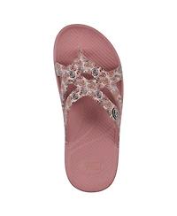 White Mountain Women's Rip Round Toe Flat Sandals