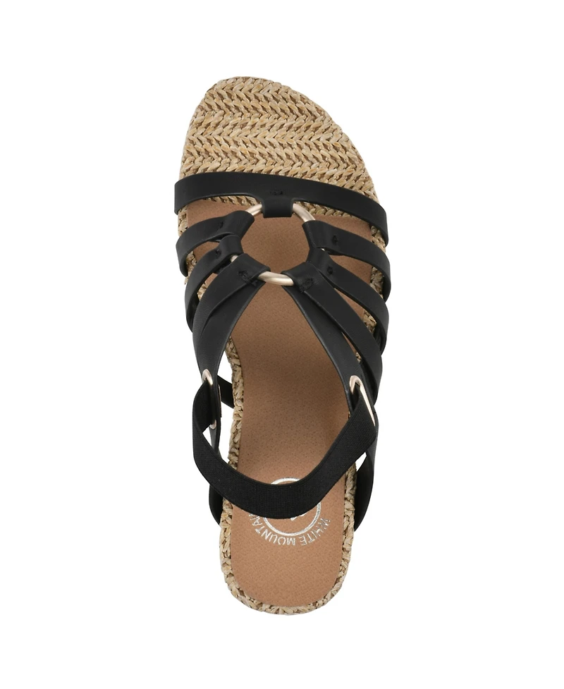 White Mountain Women's Ataps Round Toe Wedge Sandals